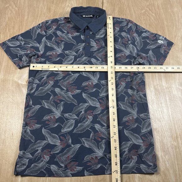 Travis Matthew Mens Floral Print Short Sleeve Polo Casual Golf Shirt Size Medium - Picture 3 of 6